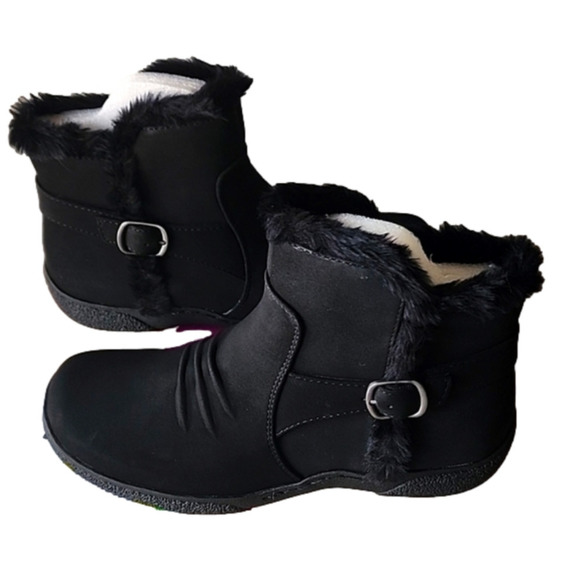 Baretraps Avita Cold-Weather Ankle Booties NIB Size 8 in Black - Picture 2 of 5
